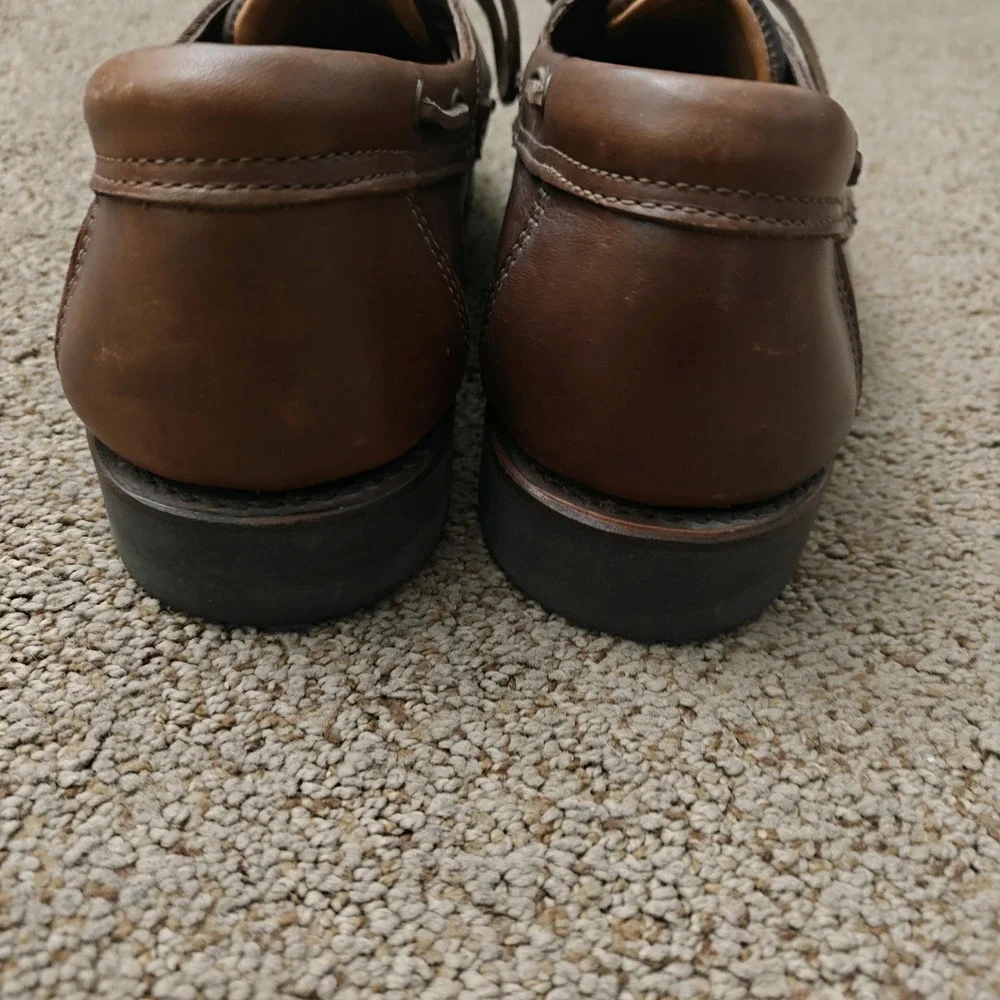 Allen Edmonds Eastport Mens Brown Leather Boat Shoes 10.5 Moccasin 9161